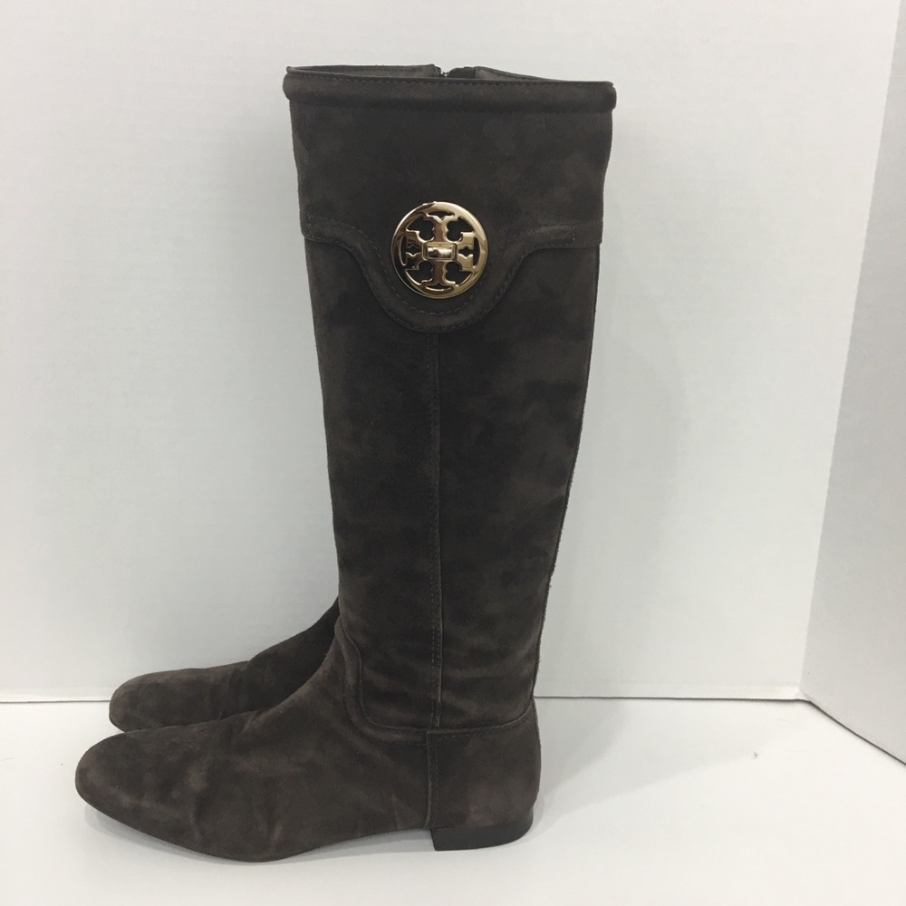 Tory Burch Chocolate Suede Selma Tall Boots 7.5